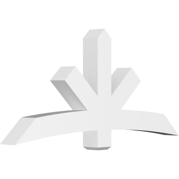 Ekena Millwork Alberta Architectural Grade PVC Gable Bracket, 72"W x 33"H x 6"D x 6"F, 11/12 Pitch GBP072X33X0606ALB00 - main